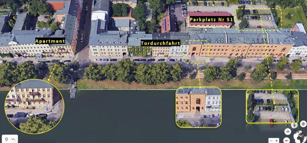 Das Ferienapartment Alexandrine Direkt Am Pfaffenteich Mit Eigenem Parkplatz ชเวียรีน ภายนอก รูปภาพ